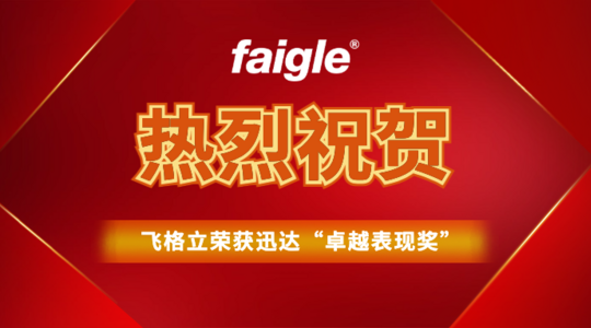 喜讯！飞格立荣获迅达“卓越表现奖”
